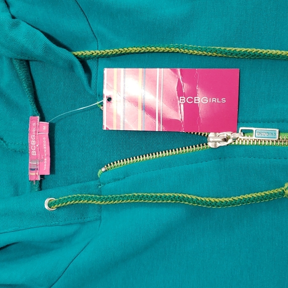 BCBG girls peacock blue hoodie size M - Picture 2 of 4